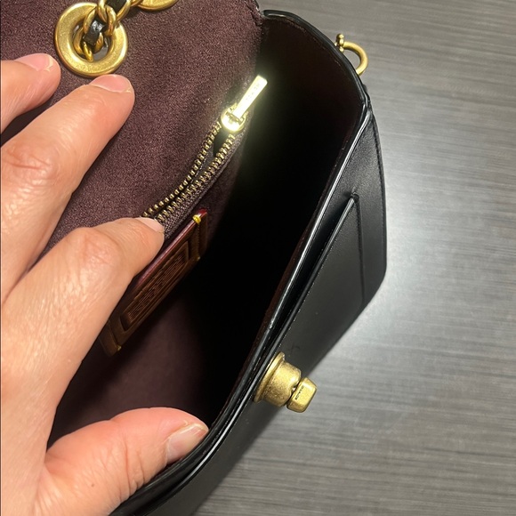 Coach Black Crossbody Bag with Gold Accents - Picture 9 of 15